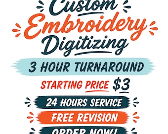 Custom Embroidery Digitizing, Logo Digitizing, Embroidery Digitizing Service, Image Digitizing Embroidery, Custom Digitize
