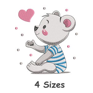 Teddy Bear Embroidery Design: Baby & Kids Clothes, Nursery Decor (Instant Download