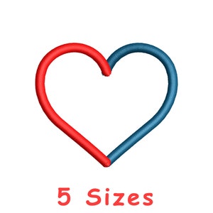 Mini motif de broderie coeur 4 tailles, Mini forme de coeur, motif de broderie amour, fichier de broderie Machine pour la Saint-Valentin - Téléchargement immédiat