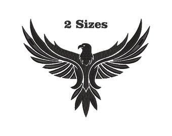 Eagle Silhouette Machine Embroidery Design, 2 Sizes (Digital Download)