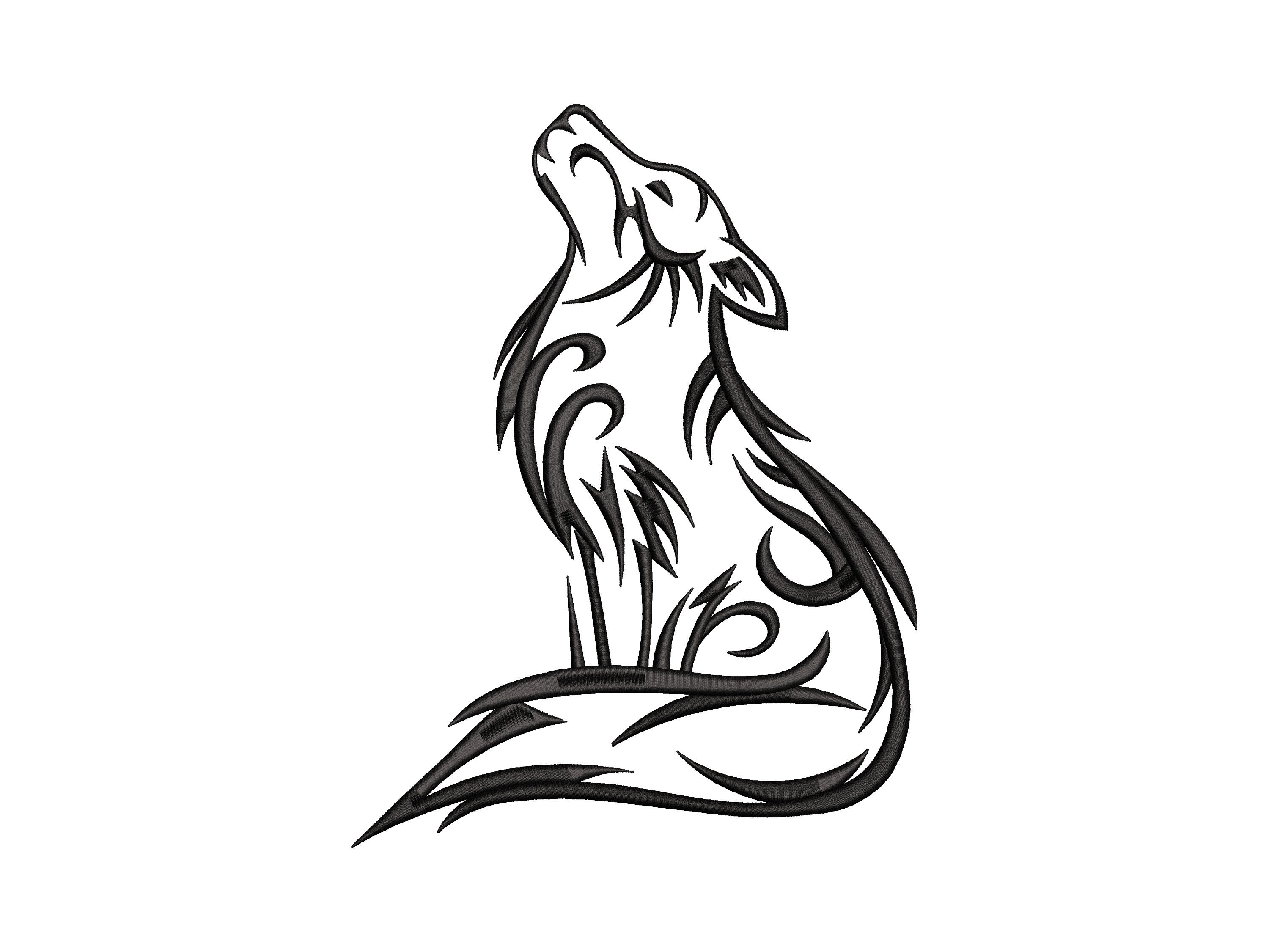 Native Tribal Wolf Symbol