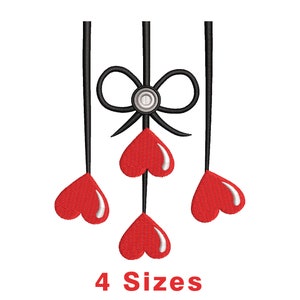 Small Hearts Machine Embroidery Design 4 Size, Mini Filled Stitch Hearts Embroidery Design, Mini Hearts Embroidery, Valentine Day Embroidery