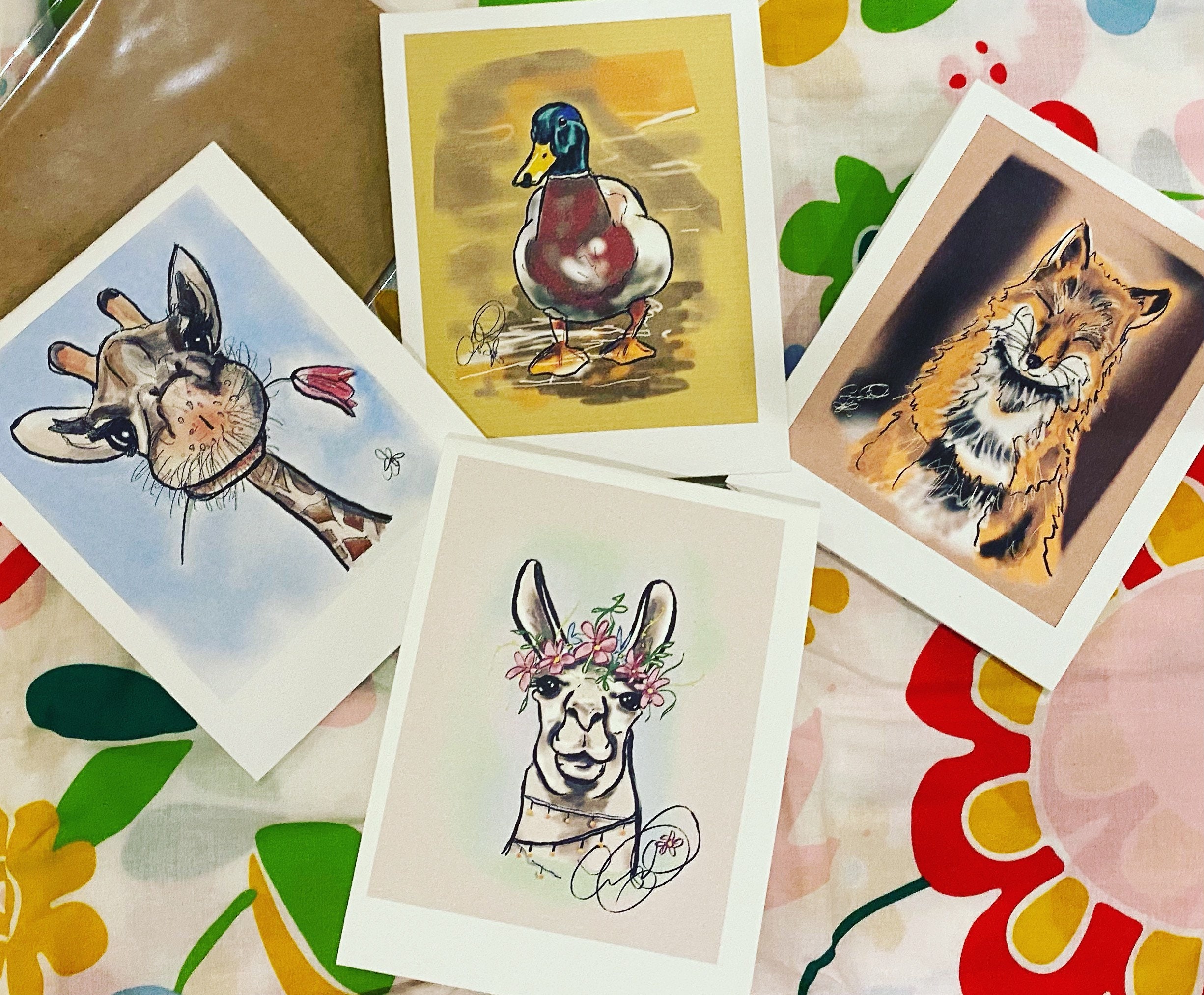 Friendly Animal Card Set LIMITED SUPPLY - Etsy Friendly Animal Card Set LIMITED SUPPLY - Etsy