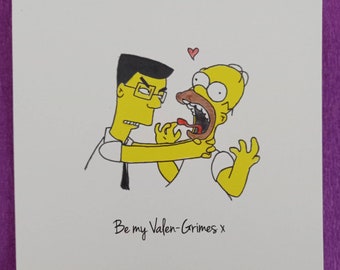 The Simpsons Frank Grimes Valen-Grimes Card