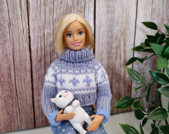 Suéter Lya para muñeca maniquí, patrón de tejido en PDF para muñeca maniquí