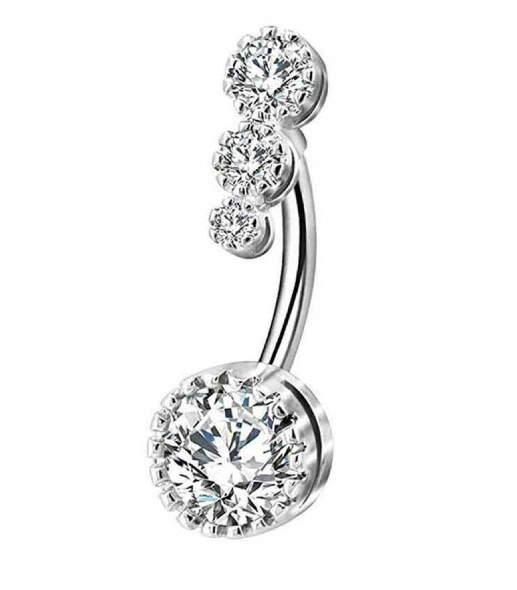 316L Surgical Steel Navel Button Ring Hearts Crystals Belly Etsy UK