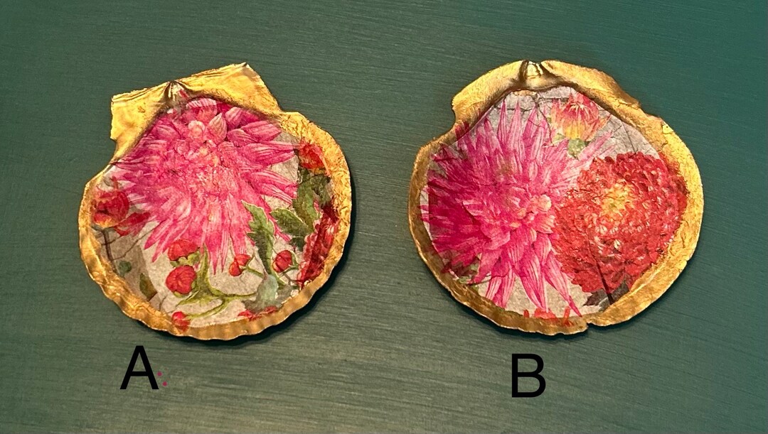 Decoupage Scallop Shell Etsy