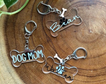Dog Lover Gift Puppy Key Chain Acrylic Key Chain New Dog Owner Gift for Sister CUSTOM Dog Keychain Gift for Mom Stocking Stuffer