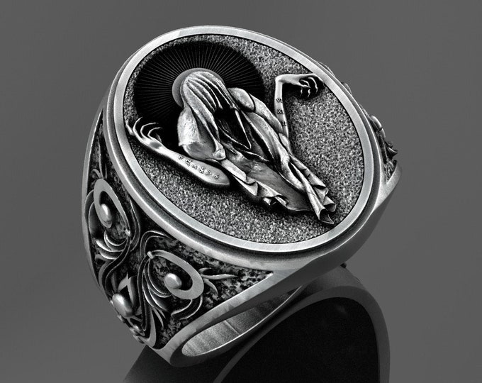 Witcher Silver Mens Ring Ghost Ring Viking Ring Etsy