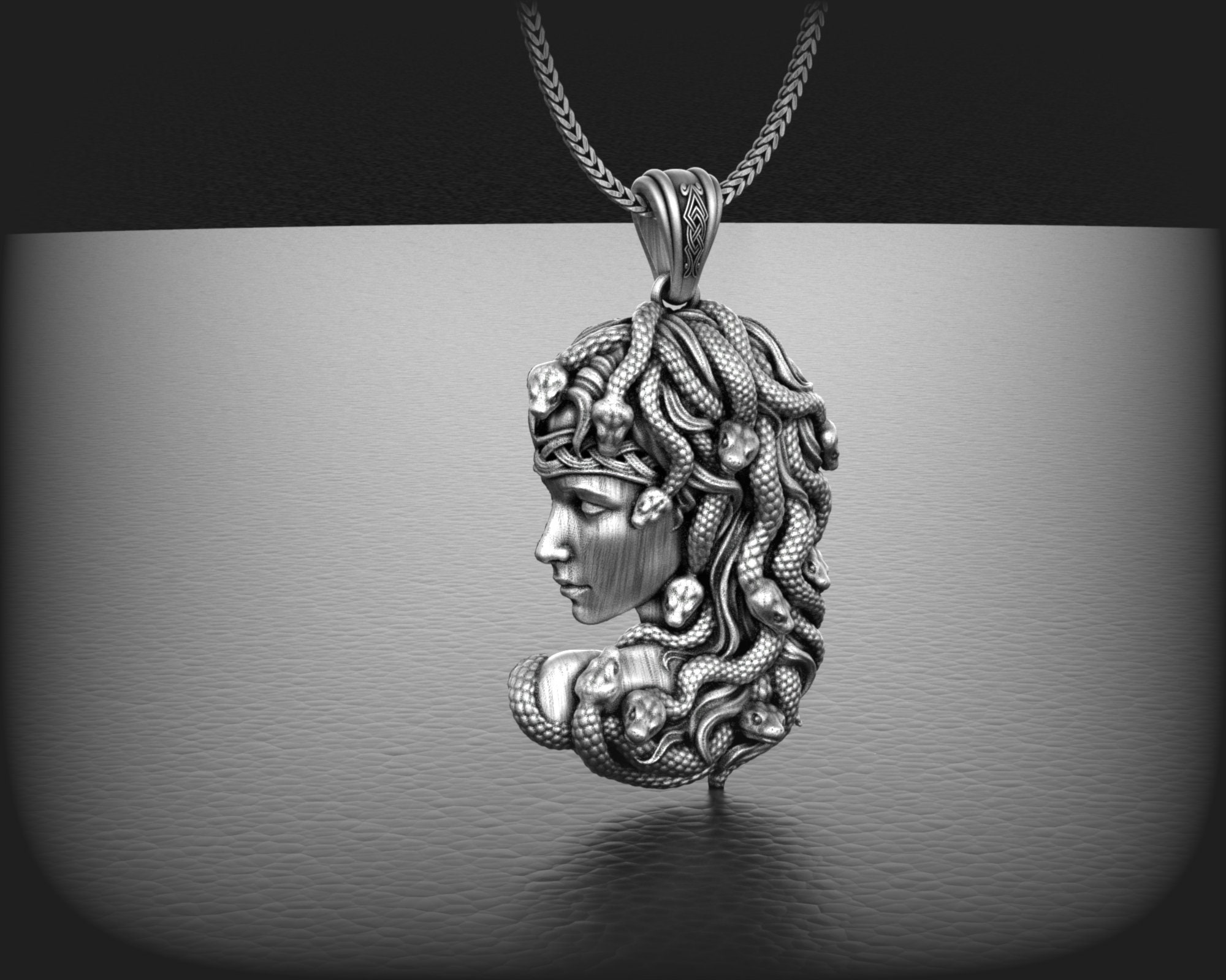 medusa medallion necklace