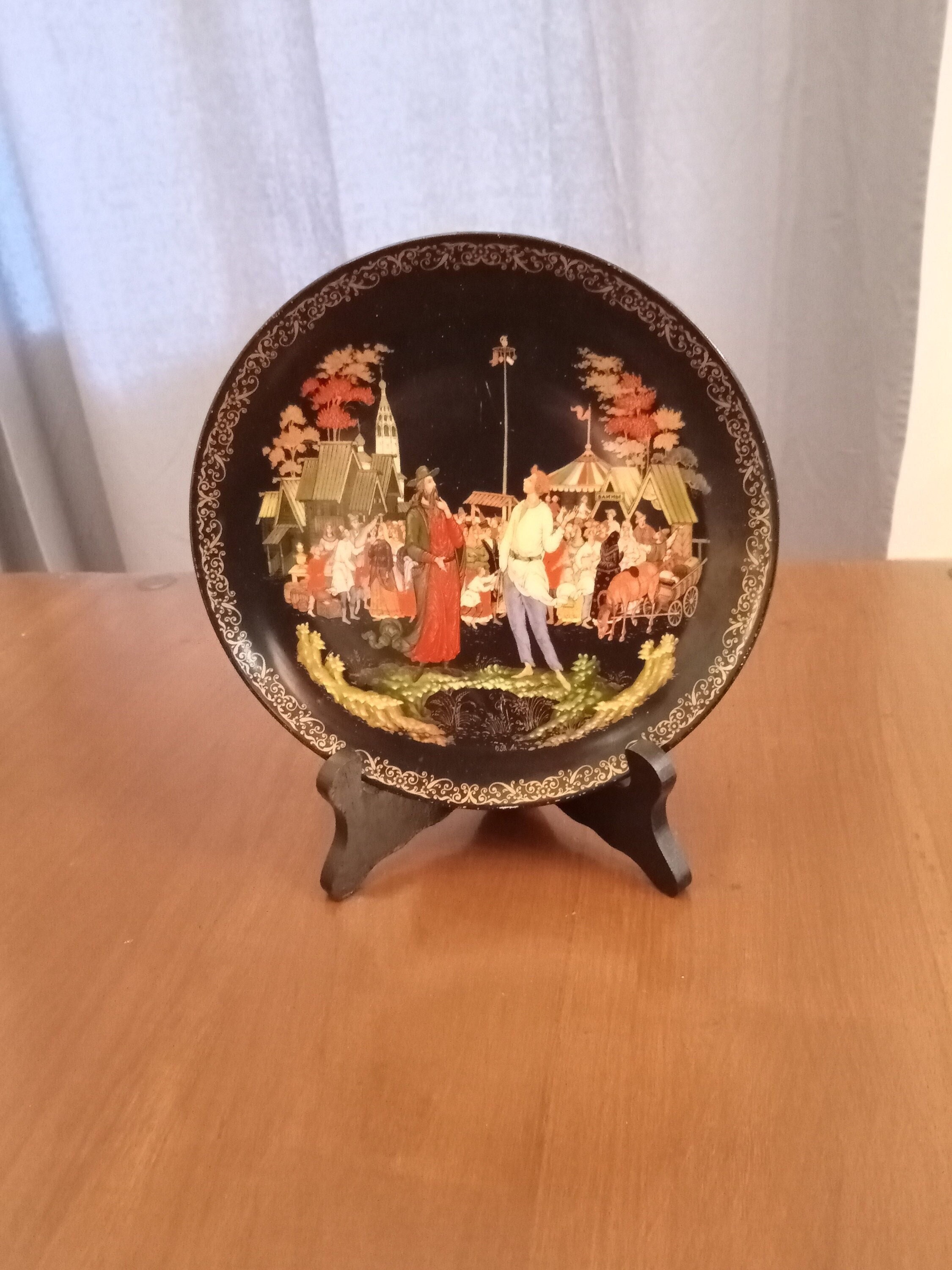 Assiette Vintage de Collection, Légendes Russes, Contes Fées Russes