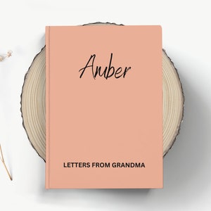 Cartas de la abuela: Libro de recuerdos de tapa dura // Diario rayado personalizado. Regalo de cuaderno para nieto