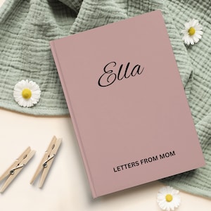 Cartas de mamá: Diario de tapa dura personalizado // Regalo personalizado para hijo o hija. Diario rayado para mujer