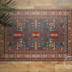 Tappetino in vinile Middle East, tappeto in linoleum rosso, tappetino in vinile blu, tappeto in vinile classico, tappetino da bagno, pavimento in vinile, tappeto classico
