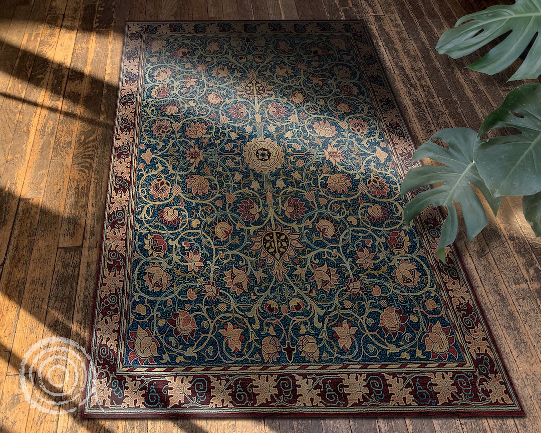 Holland Park by William Morris Vinyl Floor Mat, Orange Linoleum Rug ...