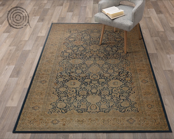 Antique With Classical Vinyl Floor Mat, Bronze Vinyl Mat, Brown Vinyl Rug, Retro Linoleum Rug, Kitchen Mat, Decorative Mat, Luxury Rug