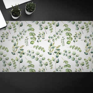 Personalized Eucalipto Desk Mat, Personalized Office, Convenience Of Work, Keyboard Mat, Birthday Gift, Home Office