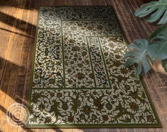 Flower Ivy By Albert Racinet Vinylvloermat, groen vinyltapijt, geel linoleumtapijt, vinylmat, badmat, vinylvloeren, klassiek tapijt