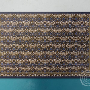 Eyebright Design Von William Morris Vinyl Bodenmatte, Bronze Vinyl Matte, Blauer Vinyl Teppich, Retro Linoleum Teppich, Badematte, Klassischer Teppich