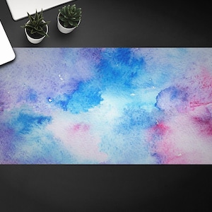 Home Decor Abstrakcje Akwarelowe Desk Mat, Desk Protective Mat, Office Ornament, Table Protector Accessories, Birthday Gift, Custom Desk Pad