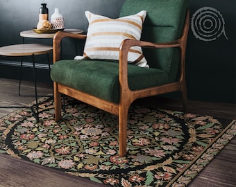 Tapis de sol en vinyle brodé hippie coloré, tapis en vinyle vert, tapis en vinyle rouge, tapis en linoléum à fleurs, tapis en PVC, carpette, tapis de luxe