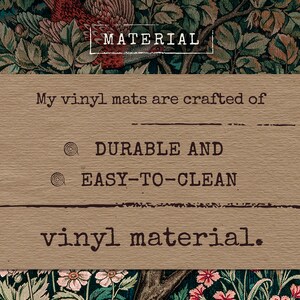 Antique With Classical Vinyl Floor Mat, Bronze Vinyl Mat, Brown Vinyl Rug, Retro Linoleum Rug, Kitchen Mat, Decorative Mat, Luxury Rug image 6