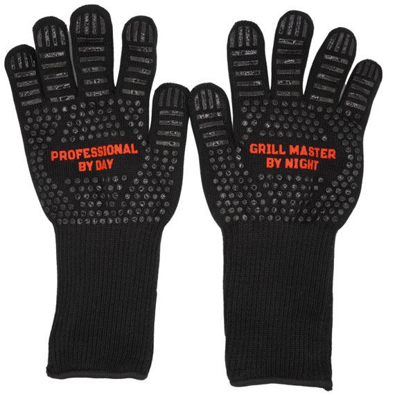 Cut-Resistant Grill Gloves Kitchen Safe Cooking Gloves For Men Oven Mitts  Smoker Barbecue Grilling L 