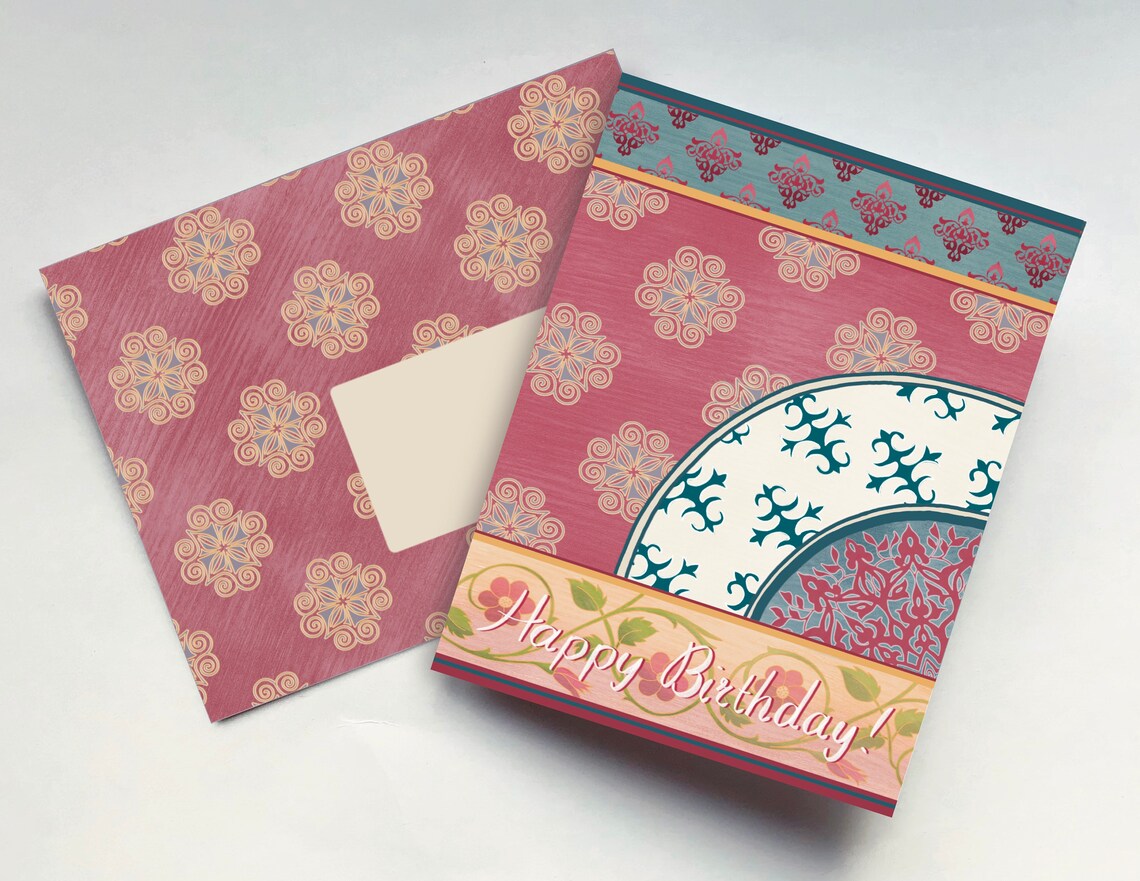 Printable Birthday Card Envelope 425x55108x14cm Etsy