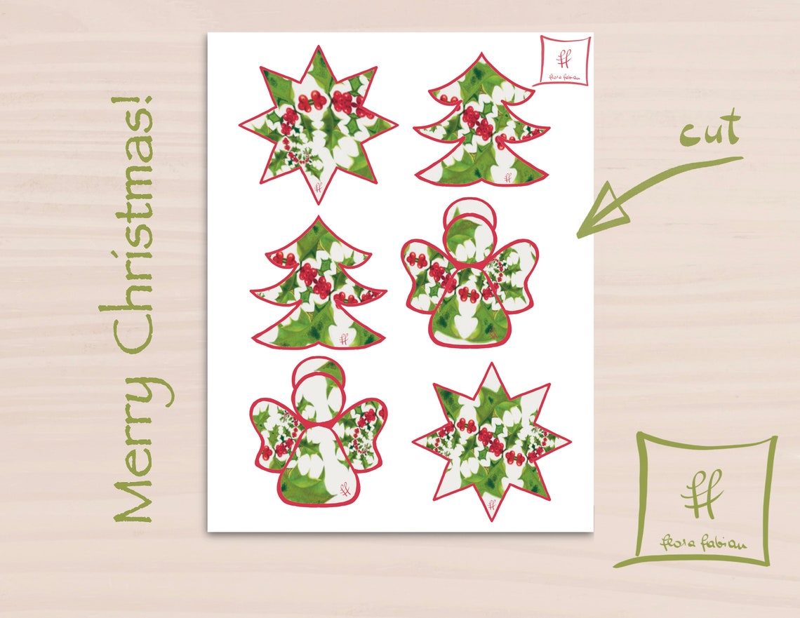 Printable Christmas Gift Tags Printable Christmas Ornaments - Etsy