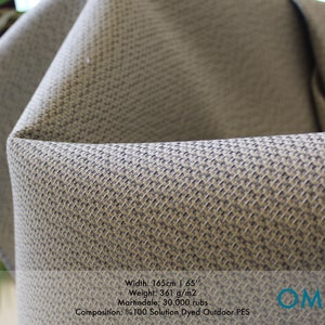 Basketweave Outdoor Fabric, Water-Resistant & Fade-Resistant, Sunproof Upholstery Fabric, Patio Cushions, Lounge Chairs, Awnings,Outdoor Use