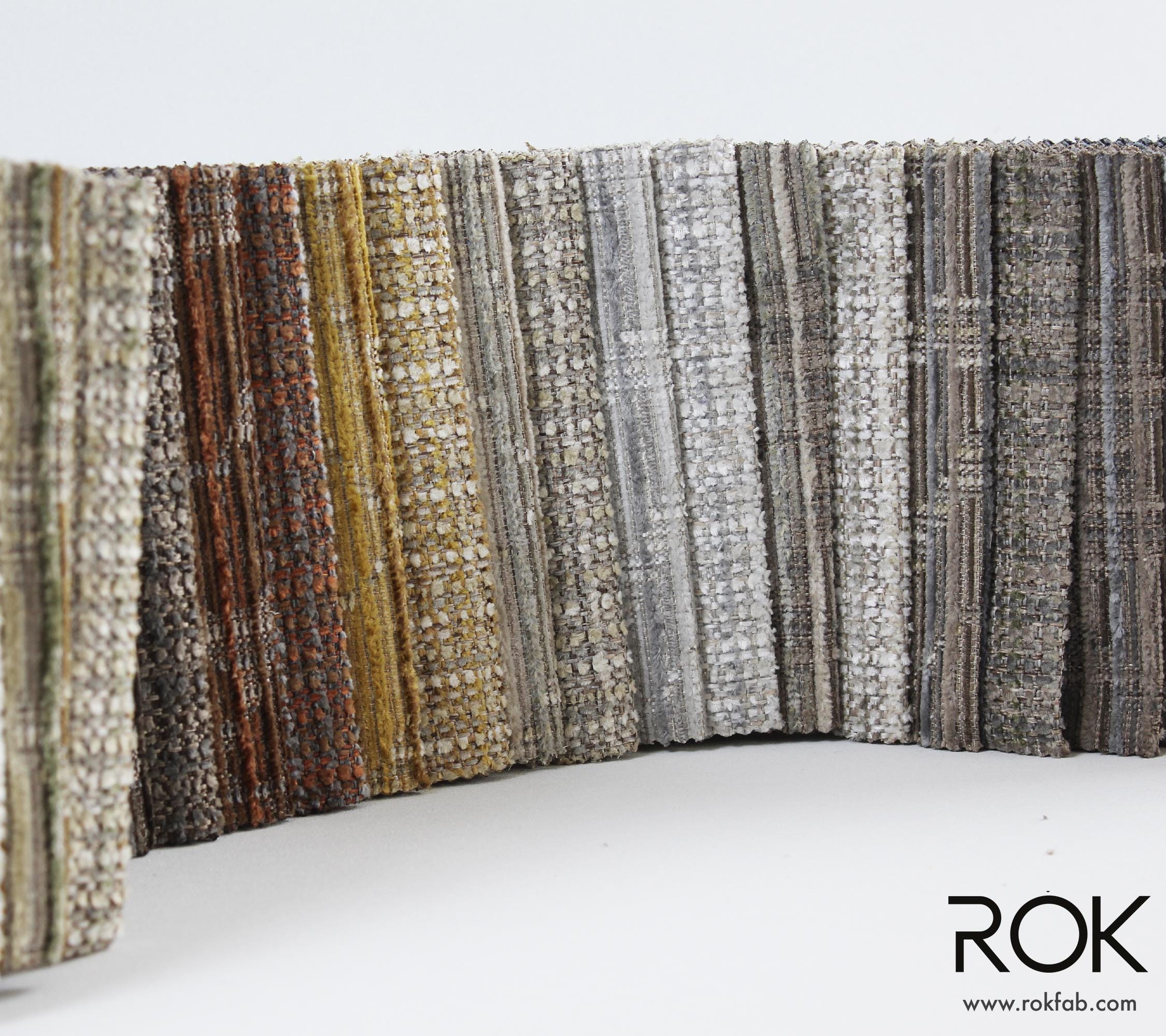 Striped Chenille Upholstery Fabric: Recycled Cotton Textured Weave Sofa ...