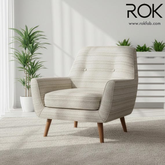 Stripe Outdoor Fabric – Beige Olefin Upholstery, Weather Resistant