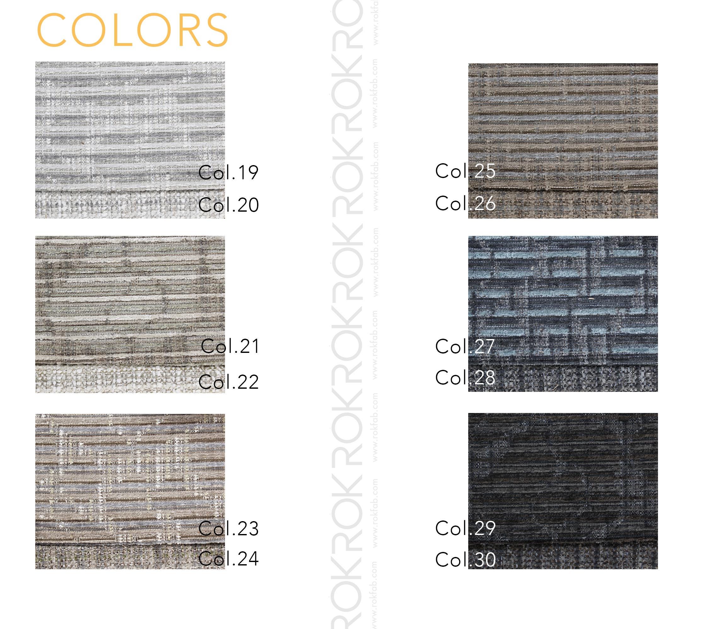 Striped Chenille Upholstery Fabric: Recycled Cotton Textured Weave Sofa ...