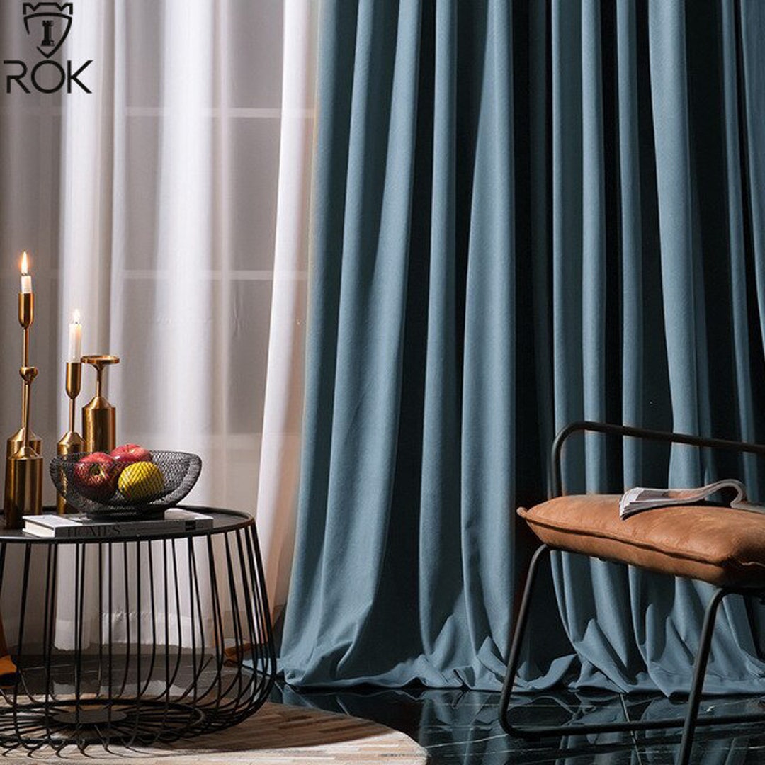 Blue Velvet Curtain 35 Color Options Custom Velvet Drapes - Etsy