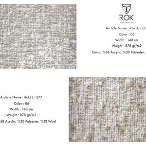 Tela de terciopelo para tapicería, moderna, texturizada y gruesa, cortada a medida. Disponible en blanco, naranja, azul, negro, beige y marrón. imagen 7