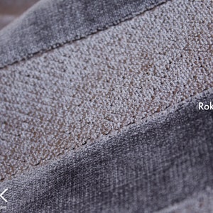 Dark Gray Chevron Upholstery Velvet Fabric by Yard – Modern Jacquard Design, High-End Luxury, Soft Touch for Sofas & Home Decor