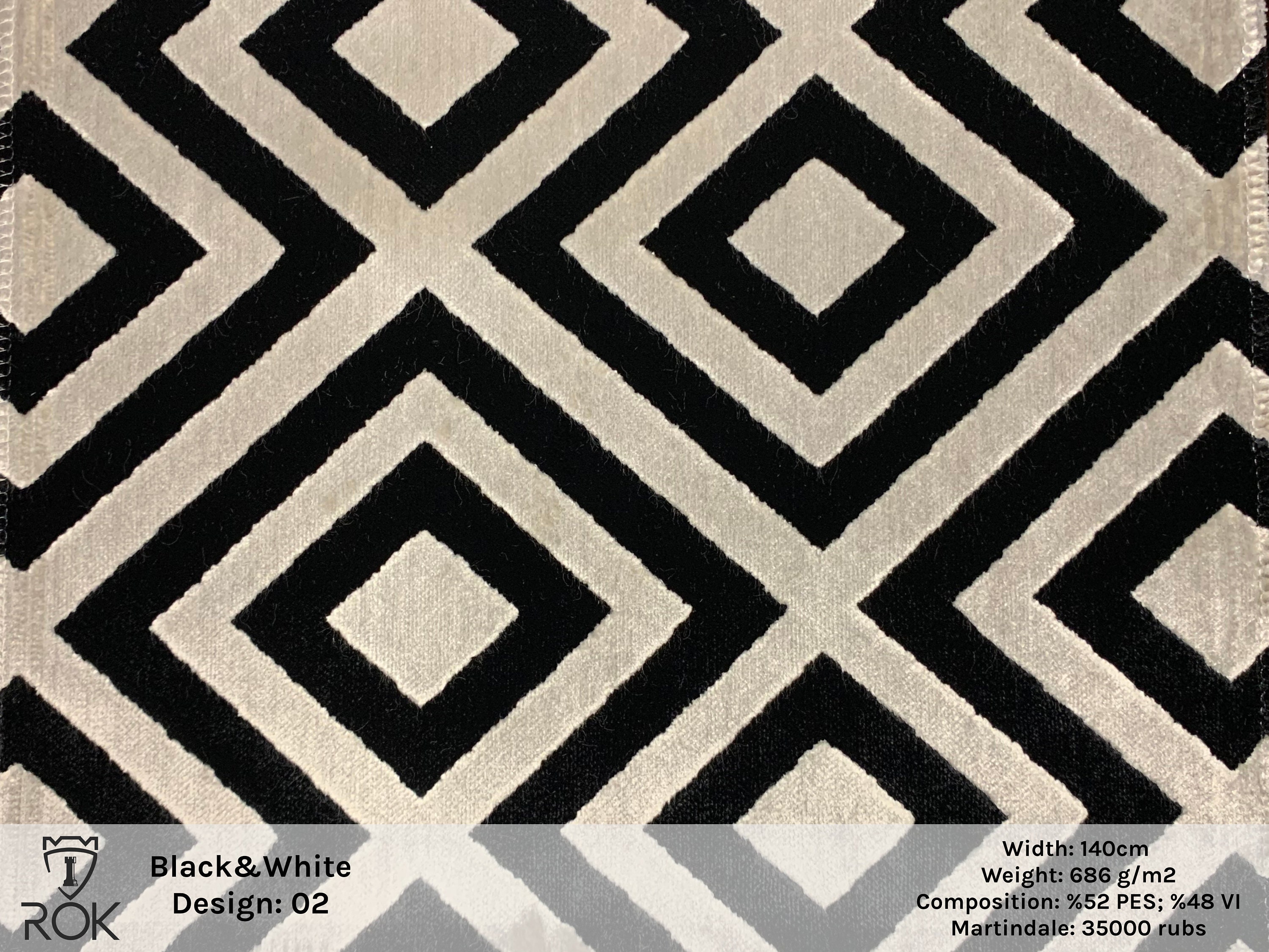 Black and White Upholstery Velvet by Yards Viscose Modern Etsy Australia