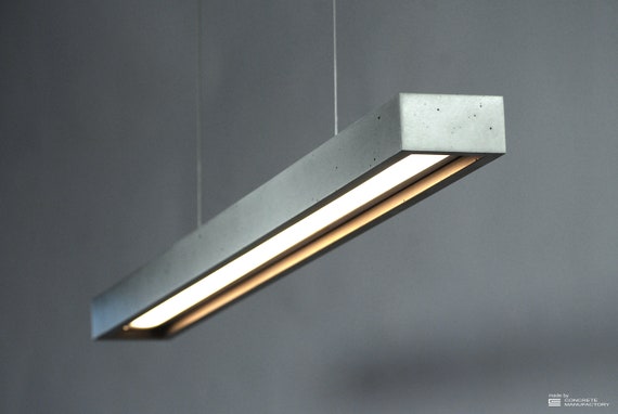 Concrete Lamp Led Light Industrial Light Long Lamp Lamp - Etsy