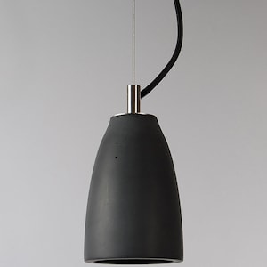 Concrete Lamp, Black lamp, Led Light, Industrial Light, Ceiling Light, Concrete Lighting, Lamp for Dining Room ,Pendant Light , Led Lamp