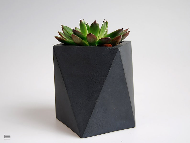 Concrete Planter Concrete Planter Pots Small Planter Etsy