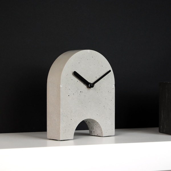 Concrete Clock, Clock, Industrial Clock, Table Clock, Desk Clock , Gift, Clock Silent Mechanism, Clock Home Office, Handmade Clock