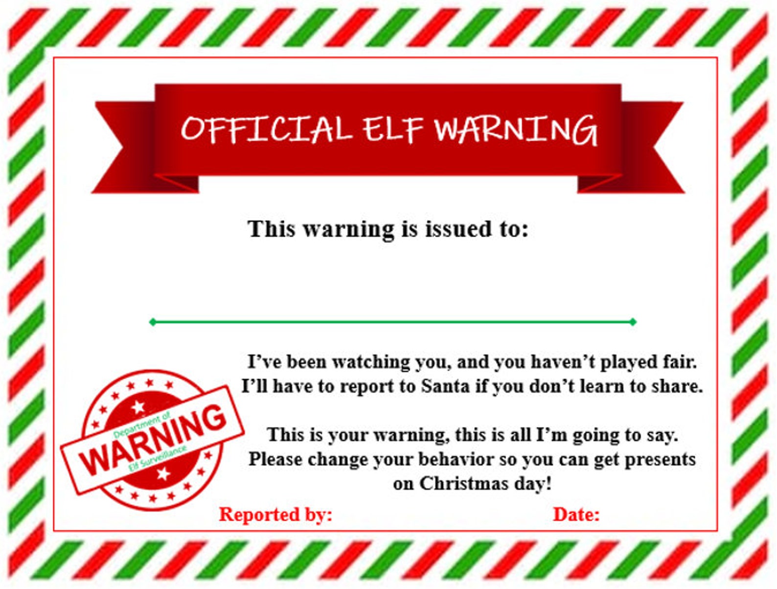 Elf On The Shelf WARNINGS Report Cards Bad Behavior Etsy elf-on-the-shelf-warnings-report-cards-bad-behavior-etsy