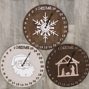Laser Cut File | Christmas Count Down Clock SVG | Christmas SVG | Christmas Count Down Digital File | Christmas Digital File |