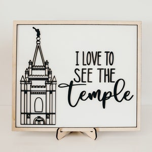 File tagliato al laser / Amo vedere il tempio / Tempio LDS / Tempio di Salt Lake City / Decorazioni per il battesimo / Decorazioni per la casa incentrate su Cristo / Salt Lake SVG