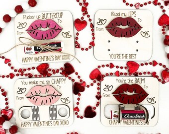 Laser Cut Lip Balm Valentine Card SVG | Living Hinge or Tie File