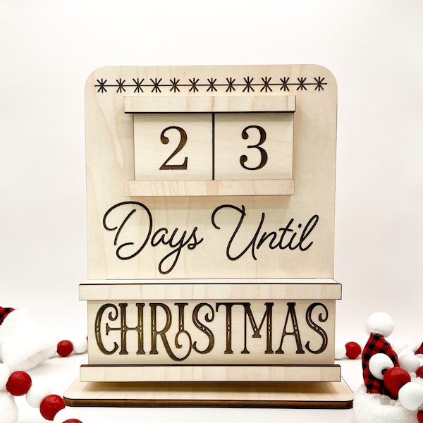 Cute Interchangeable Holiday - Special Occasion Countdown Blocks Advent Calendar Laser Cut Digital File | 12 Occasions Included | Glowforge