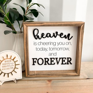 Heaven is Cheering You On Today Tomorrow & Forever Memorial Laser Cut Digital File | Grief | Memorial Gift | Angel | Missing You | Glowforge