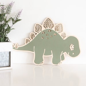 Lasergesneden bestand | Rotandinosaurus | Dinosaurus-svg | Dinosaurusdecoratie | Dinosauruskamer | Stegosaurus | Boho-svg | Rotan-svg | Dinosaurusliefhebber