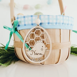 Laser Cut File | Easter Basket Tags SVG | Easter Name Tags SVG | Easter Basket Chick Name Tags | Chicken Wire Easter Name Tags | Boho Easter