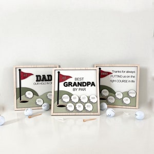 Cute Customizable Golf Father&#39;s Day Best Dad, Grandpa, Coach Ect. Laser Cut File | Father&#39;s Day | Hole in One | Best Dad By Par | Glowforge